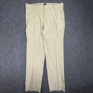 Adidas Mens Golf Pants Tan Straight Fit Performance Stretch Size 34x32